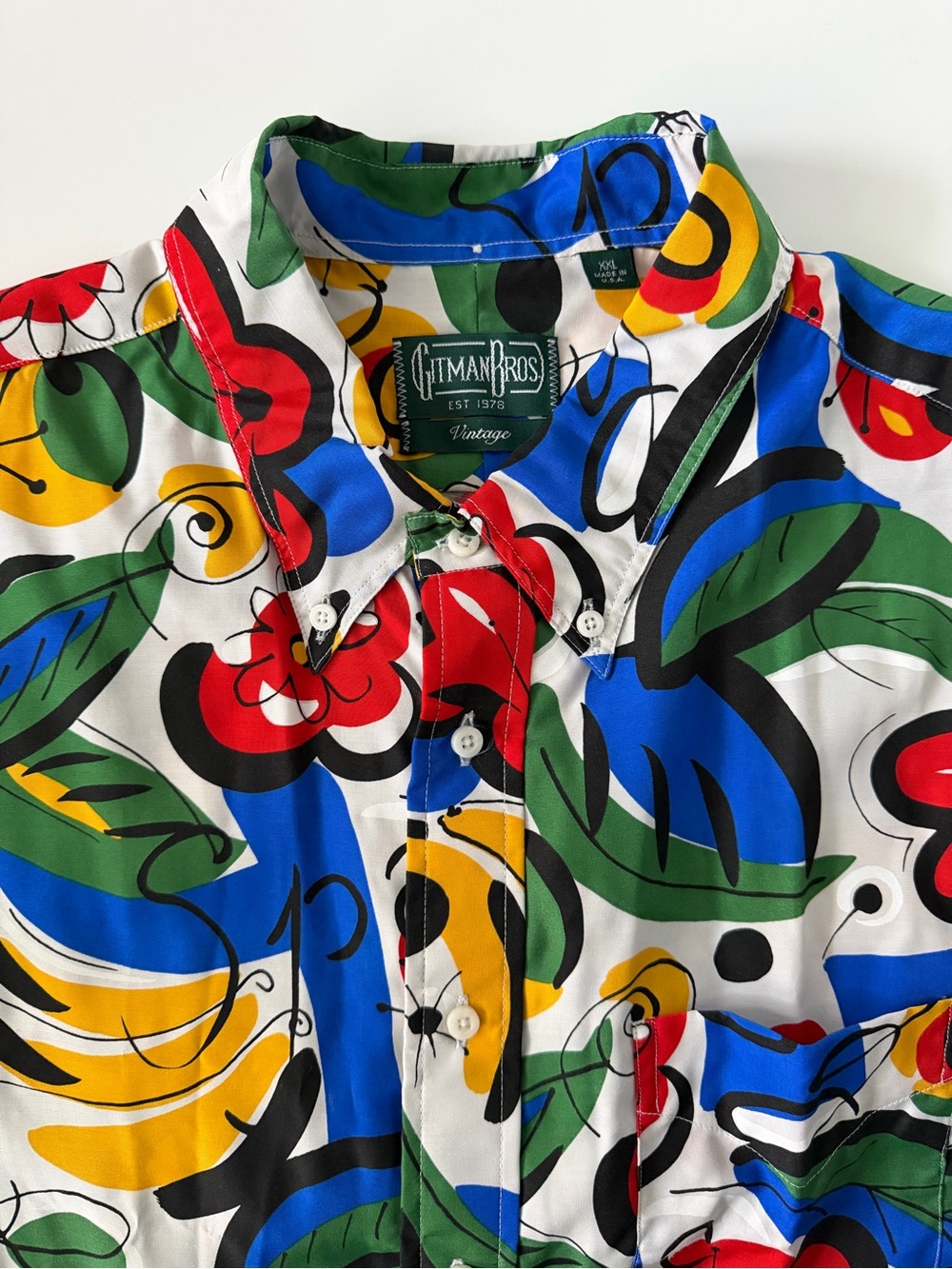 Gitman Bros Vintage Multicolor Abstract Print Button-Up Shirt